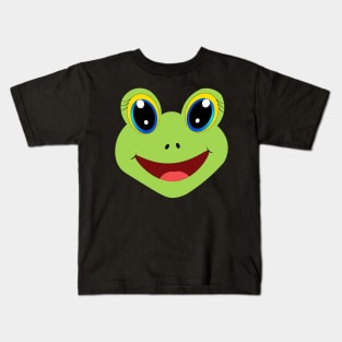 Cute Frog Animal Face Kids T-Shirt